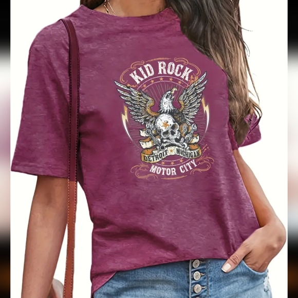 KID ROCK Band Tee Women's Crew Tshirt Size M - Picture 4 of 6